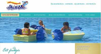 Atlantika Vízividámpark esti fürdőzés Atlantika Vízividámpark